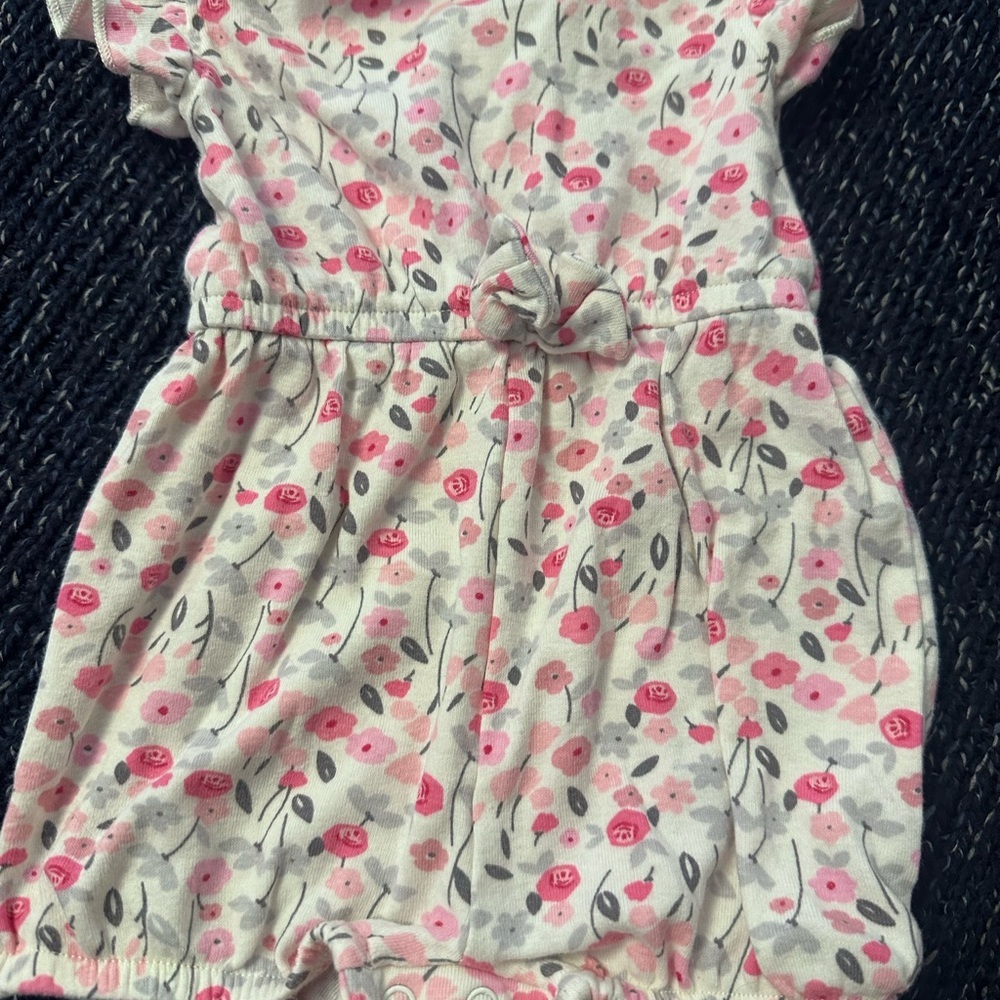 Baby Girl 0–3M Dress Romper Bundle | Children’s Place & Gerber | 2 Pieces - Picture 2 of 3